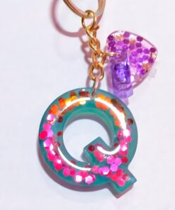 Alphabet Q Keychain 2